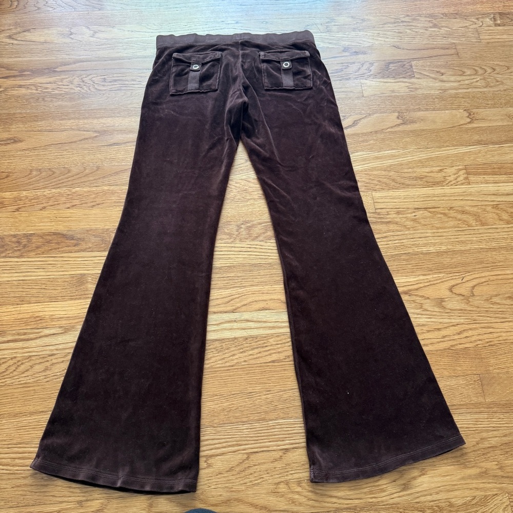 Y2K vintage Juicy Couture chocolate Brown velour pants S